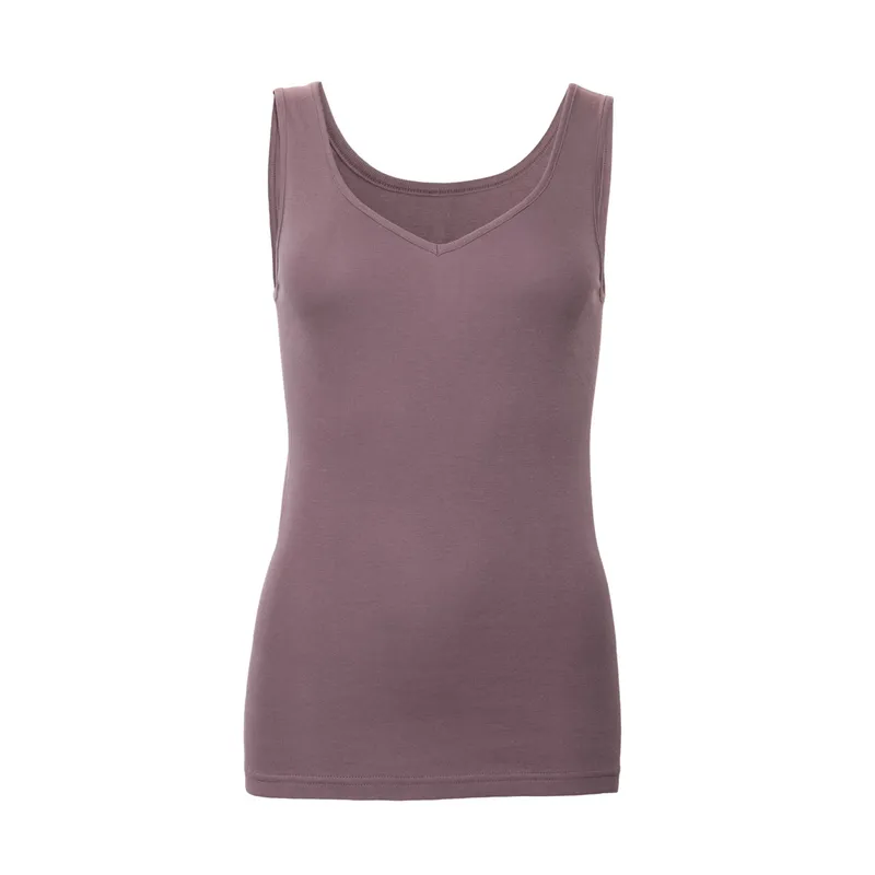 Living Crafts Living Crafts - Damen V-Neck-Trägertop (100% Bio-Baumwolle), Lila, – Produktbild 2 von 4
