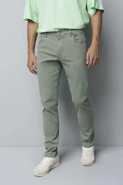 M 5 BY MEYER M 5 BY MEYER Baumwolle-Tencel Microstruktur Five Pocket, Grün (salbei), – Produktbild 3 von 5