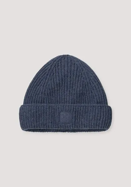 hessnatur hessnatur Strickmütze aus Bio-Merinowolle mit recycelter Wolle und Bio-Baumwolle, Mitternachtsblau, – Produktbild 3 von 3