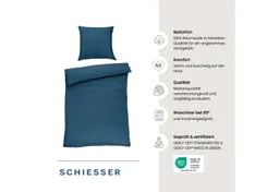 Schiesser Schiesser Bettwäsche Dotted Diamond aus weicher Baumwolle mit Grafikprint, Feinbiber, 2 teilig, OEKO-TEX® MADE IN GREEN – Produktbild 1 von 1