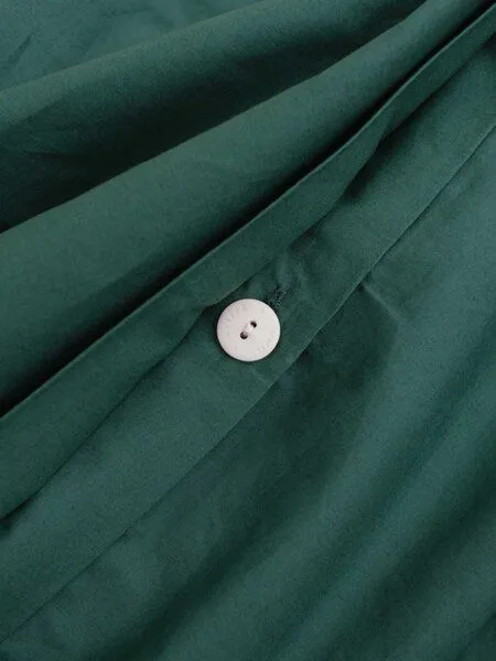 erlich textil erlich textil Finn Bettdeckenbezug aus Bio-Baumwolle, made in Europe, Waldgrün, – Produktbild 4 von 6