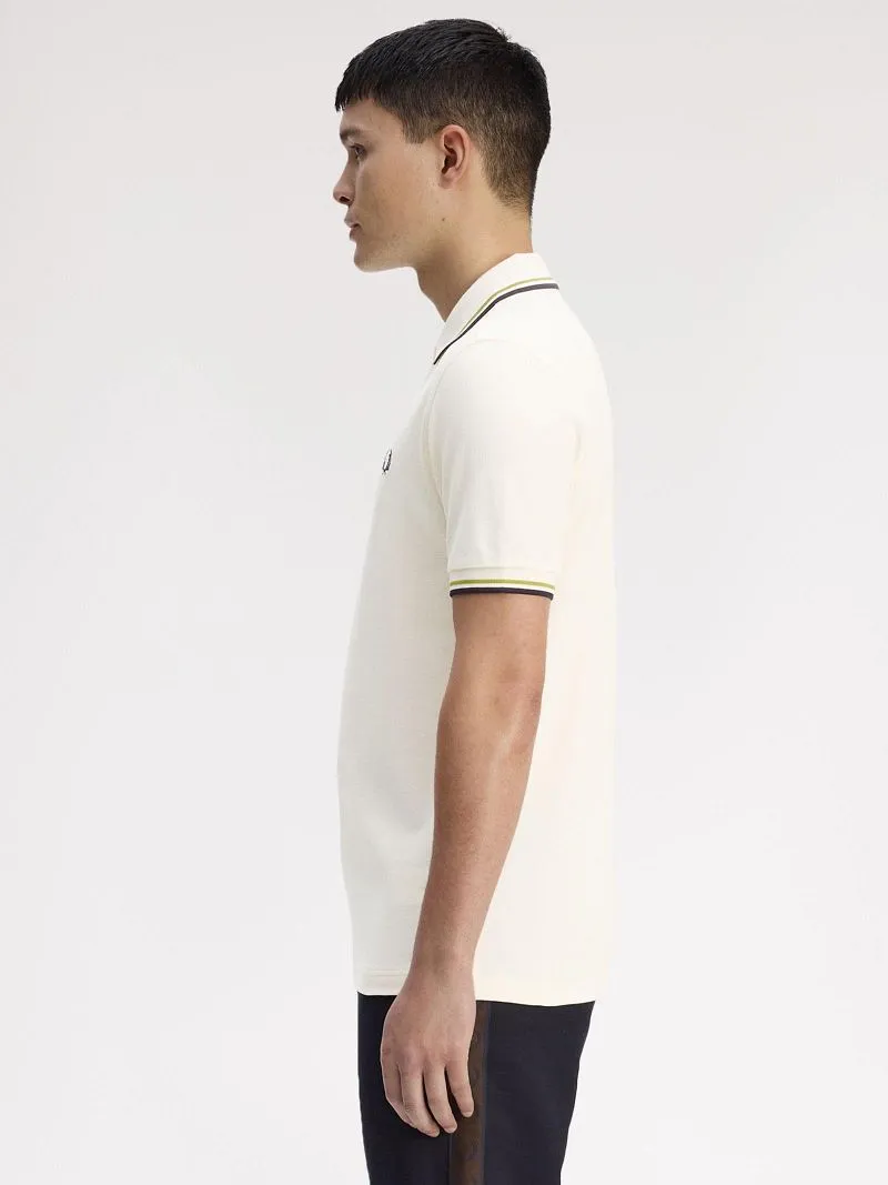 Fred Perry Fred Perry Polo Twin Tipped M3600 Ecru 46A - Größe XL, Wollweiß, – Produktbild 3 von 5