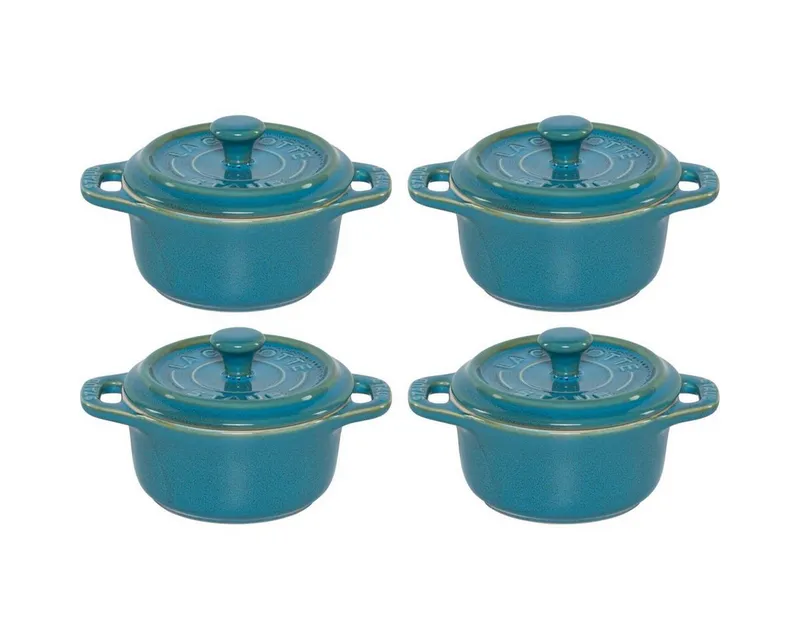 Staub Staub Auflaufform Mini Cocotte Set 4-tlg. rund, Keramik, Keramik, Blau, – Produktbild 1 von 1