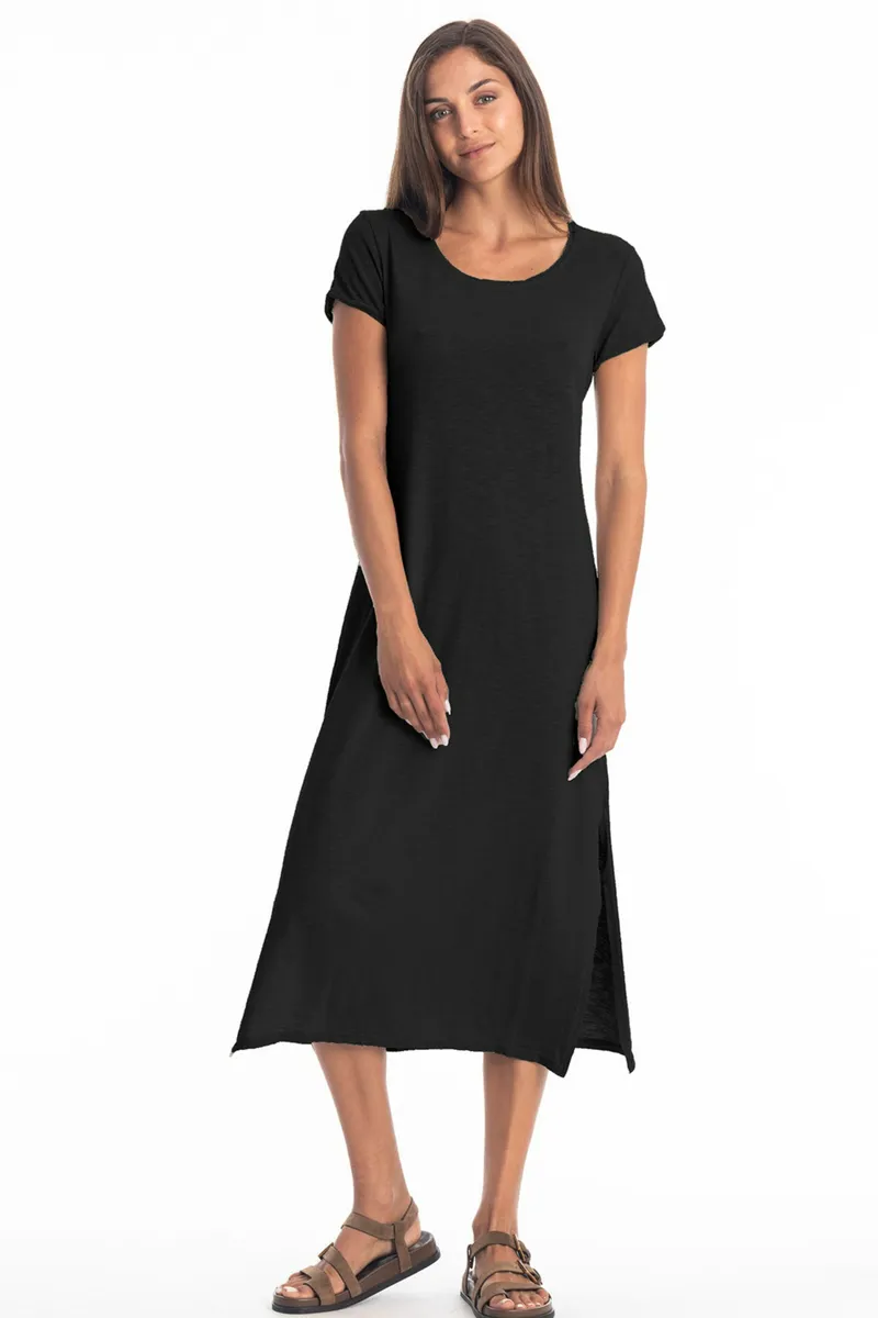 RAVENS VIEW IBIZA RAVENS VIEW IBIZA Damen vegan Kleid Uma Schwarz, Schwarz, – Produktbild 1 von 1
