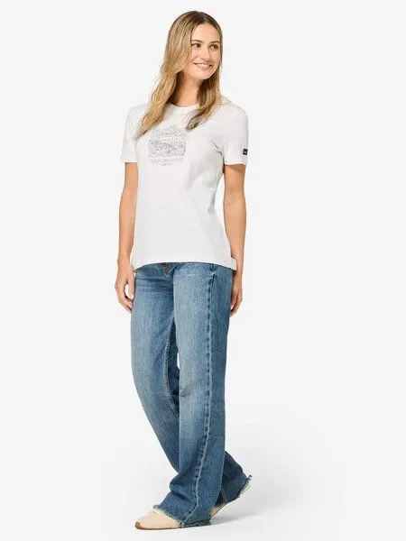 Super.Natural Super.Natural Merino T-Shirt W Mountain Lovers Bio C Tee für Damen, White/eucalyptus, – Produktbild 3 von 4