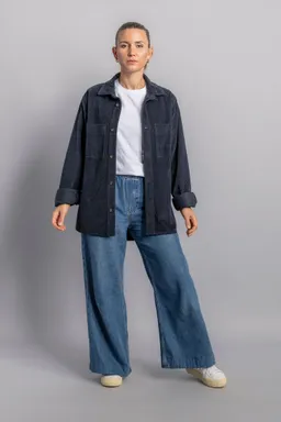 DIRTS DIRTS Damen vegan Überhemd Cord Marine – Produktbild 1 von 1