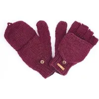 short'n'pietz short'n'pietz Schurwollhandschuhe, handgestrickt, Bordeaux, – Produktbild 1 von 1