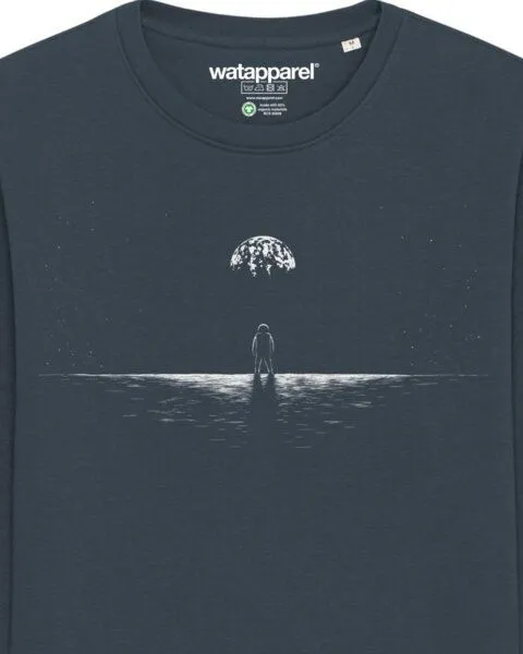 watapparel watapparel Sweatshirt Unisex Lost in space, India ink grey, – Produktbild 3 von 3