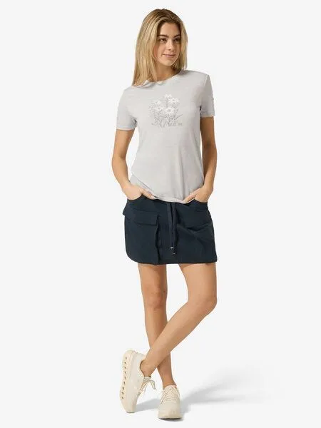 Super.Natural Super.Natural Merino T-Shirt W EDELWEISS BIO J TEE für Damen, White stone melange/various, – Produktbild 3 von 4