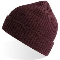 Atlantis Headwear Atlantis Headwear Warme, komfortabele und nachhaltige Strickmütze der Marke Atlantis Beanie Wintermütze, Burgundy melange, – Produktbild 1 von 1