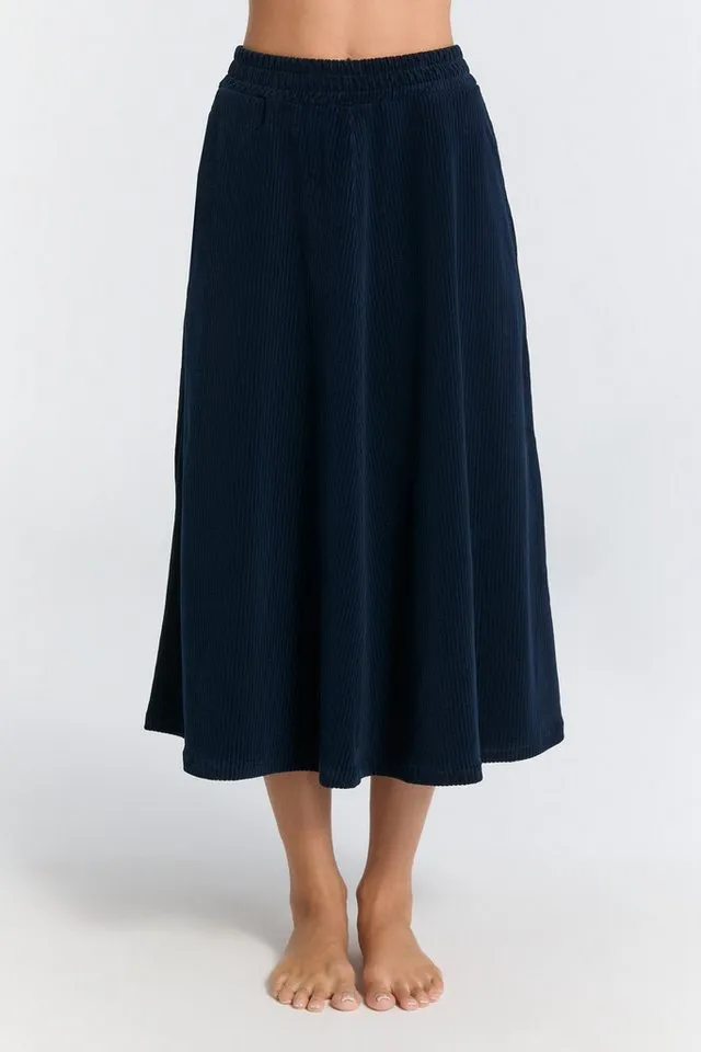 Leela Cotton Leela Cotton Cordrock Damen Cord Rock, Blau, – Produktbild 2 von 4