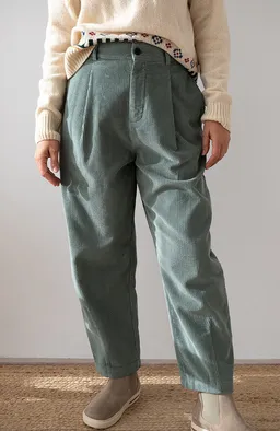 TWOTHIRDS TWOTHIRDS Damen vegan Hose Haruku Aus Cord Grün – Produktbild 1 von 1
