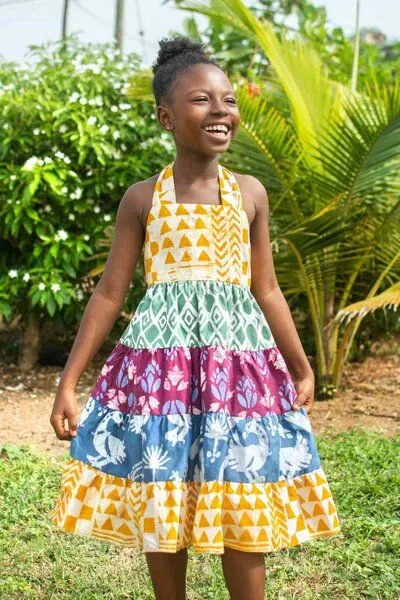 Global Mamas Global Mamas Bio Karussellkleid - Chroma, Adobe (gelb), – Produktbild 2 von 3