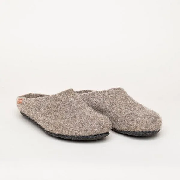 Magicfelt Magicfelt Gottstein naturbelassene ungefärbte Filzpantoffeln Hausschuhe, Shetlandschaf (braun), – Produktbild 1 von 3