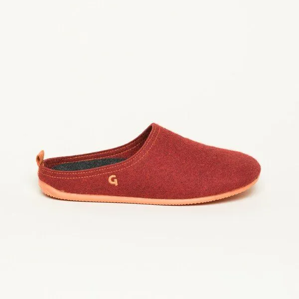 Gottstein Gottstein Filz-Hausschuh Wool Slide-in für Damen & Herren - Pantoffel aus 100% recycelter Schurwolle mit Gummisohle & Komfort-Einlagesohle, Rot, – Produktbild 4 von 4