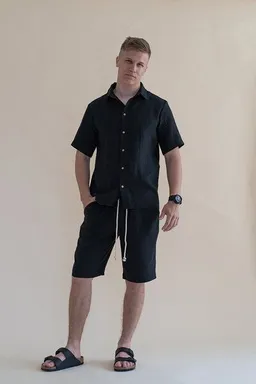 gust. gust. Herren Kurzarm Leinenhemd - Linen shirt - Short sleeve - 100% Bio-Leinen – Produktbild 1 von 1