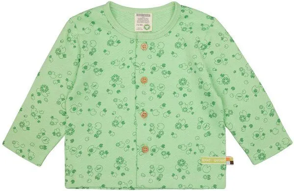 loud + proud loud + proud Babys & Kinder Jacke aus Musseline Jersey mit Druck, GOTS-zertifiziert, Opal(grün), – Produktbild 2 von 2
