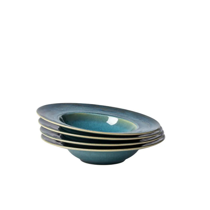 Gipfelstück Gipfelstück Tiefer See Pastateller-Set, Steinzeug, Blau-türkis, – Produktbild 2 von 4