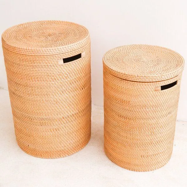 Soeji Soeji Wäschekorb mit Deckel SARI aus Rattan – Produktbild 1 von 4