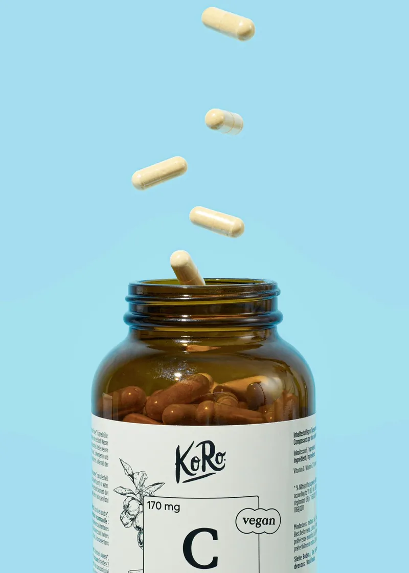 KoRo Natürliches Vitamin C aus Bio-Acerola Kapseln 180 Stück – Produktbild 4 von 5