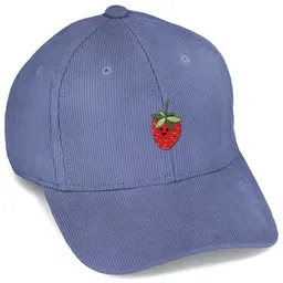 LIGARTI Bestickte Cord Cap – Erdbeere – LIGARTI Tiermanufaktur – Produktbild 1 von 1