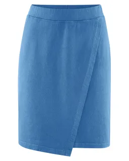 HempAge Hempage Damen vegan Wickelrock Ozeanblau – Produktbild 1 von 1