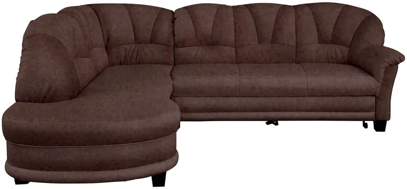 Home affaire Ecksofa Camelita, Landhaus Sofa, 2 Varianten: Recamiere- oder Ottomane, L-Form, wahlweise mit Bettfunktion, Braun, – Produktbild 2 von 5