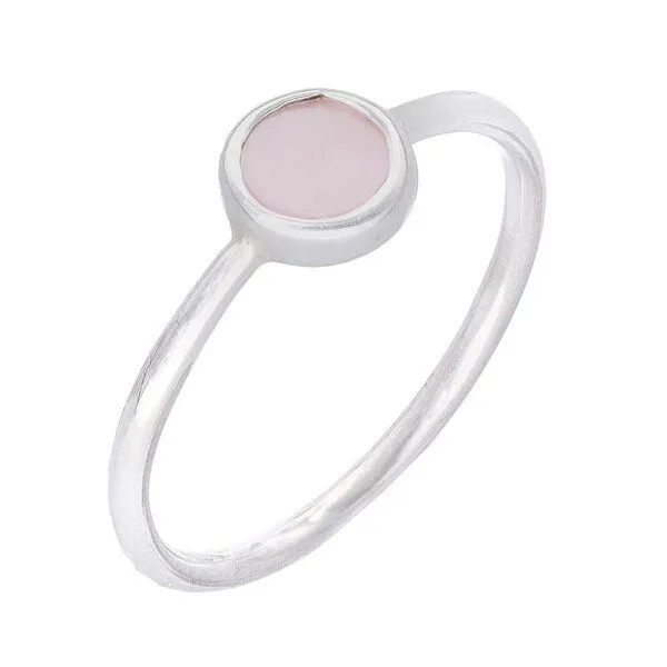 pakilia pakilia Silber Ring rund Fair-Trade und handmade, Rosa, – Produktbild 1 von 4