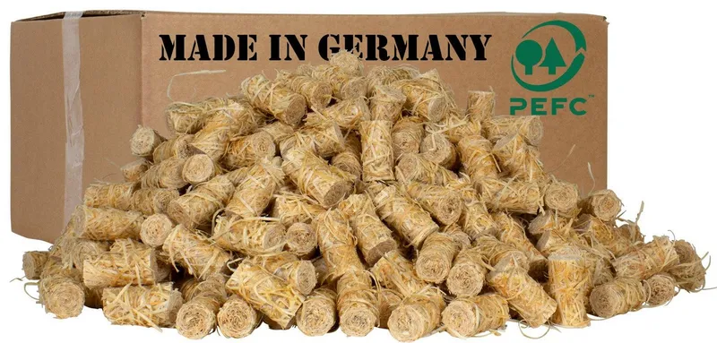 Trendyshop365 Grillanzünder Ökologische Holzwolle aus Bayern, 5 kg, (Vorrats-Sparpack, Anzündwolle, Kaminanzünder, Bioanzünder), 100% natürlich, aus nachhaltiger Forstwirtschaft, PEFC zertifiziert, Braun, – Produktbild 2 von 5
