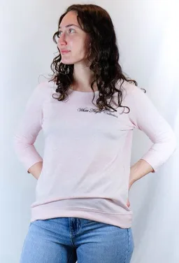 Diamond-Army Diamond-Army Creme Pink Pullover mit Schriftzug – Produktbild 1 von 1