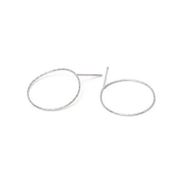 Jonathan Radetz Jewellery Jonathan Radetz Jewellery Stecker FLOW, Silber 925, Sterlingsilber, Durchmesser 25 mm – Produktbild 1 von 4