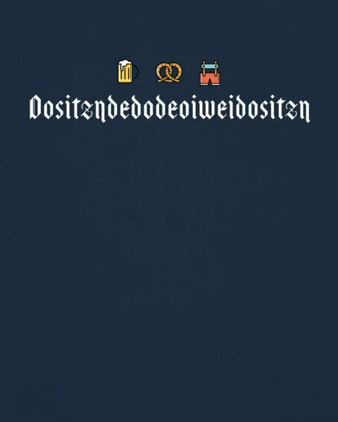 watapparel watapparel T-Shirt Unisex Dositzndedodeoiweidositzn, French navy, – Produktbild 3 von 3