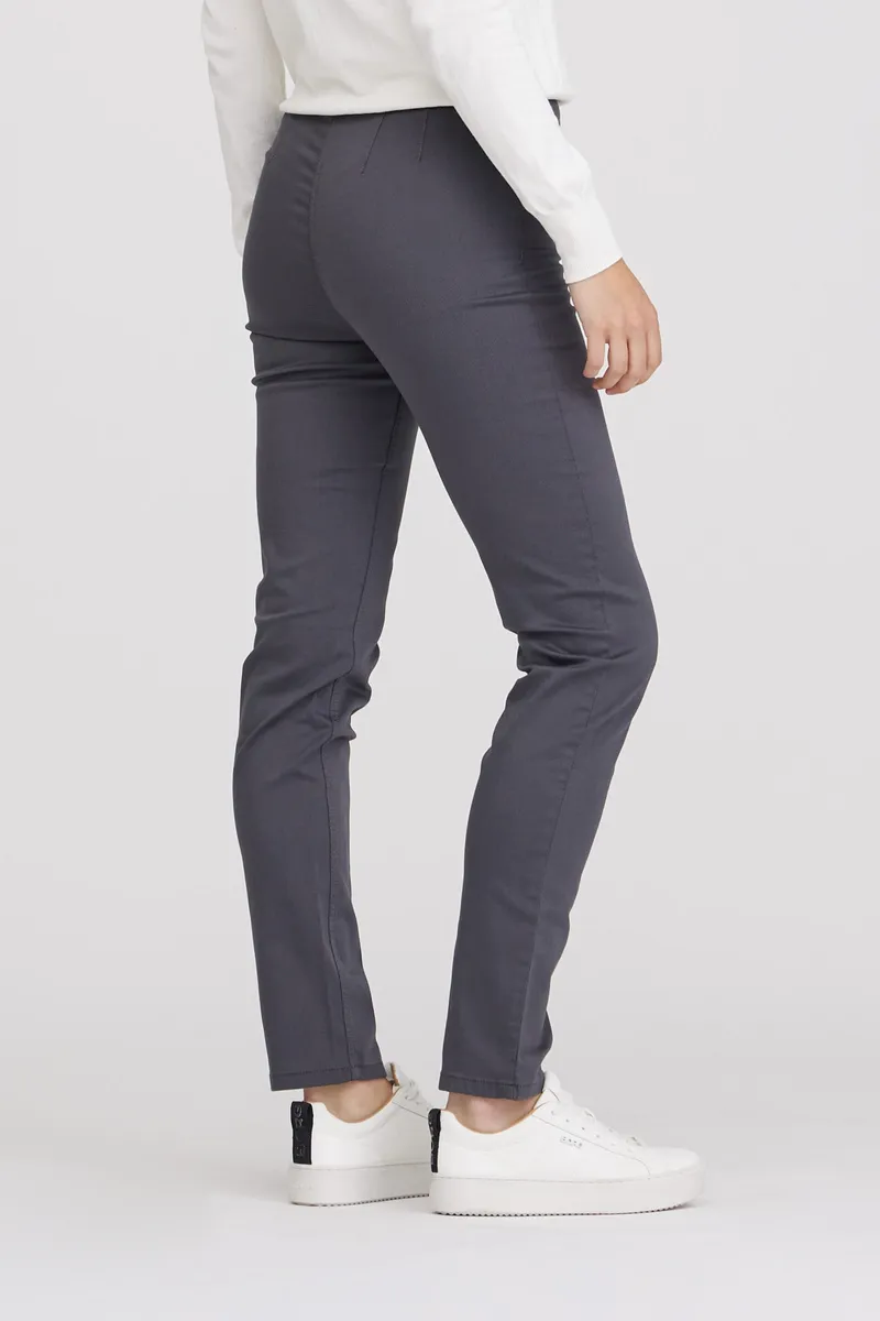LAURIE LAURIE Damen vegan Hose Kelly Regular Ml Anthrazitgrau, Grau, – Produktbild 2 von 2