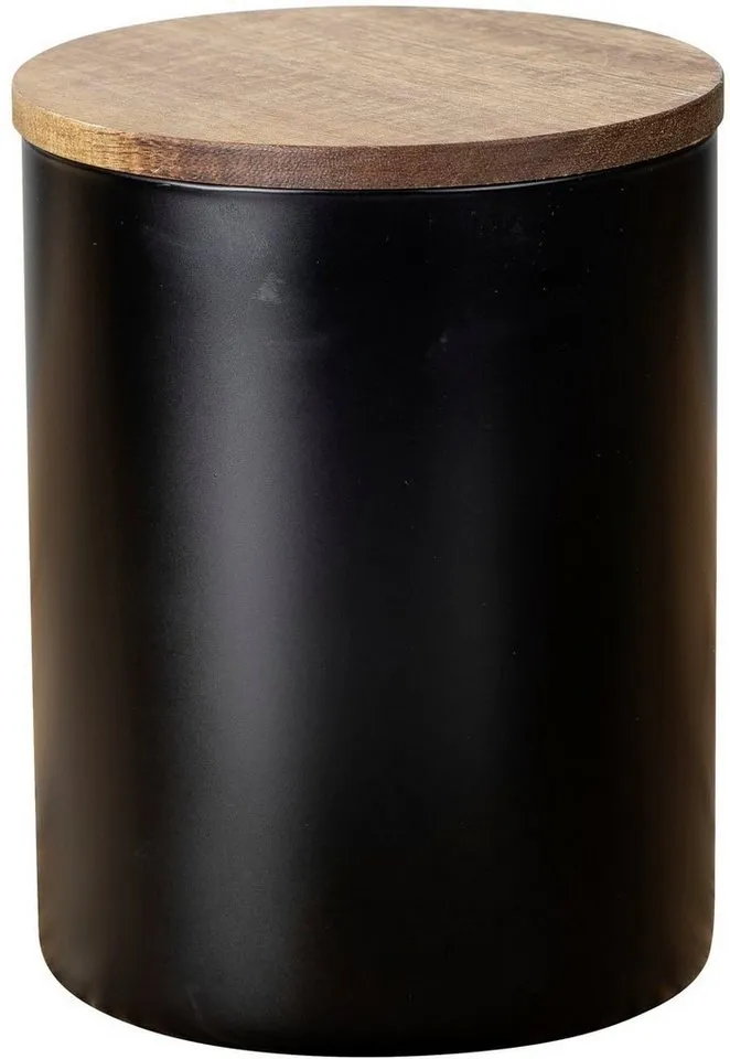 Wenko Wenko Vorratsdose Modell Mio, Borosilikatglas, (1-tlg), Frischhaltedose für Lebensmittel, luftdichter Deckel aus Akazienholz, Braun|schwarz, – Produktbild 5 von 8