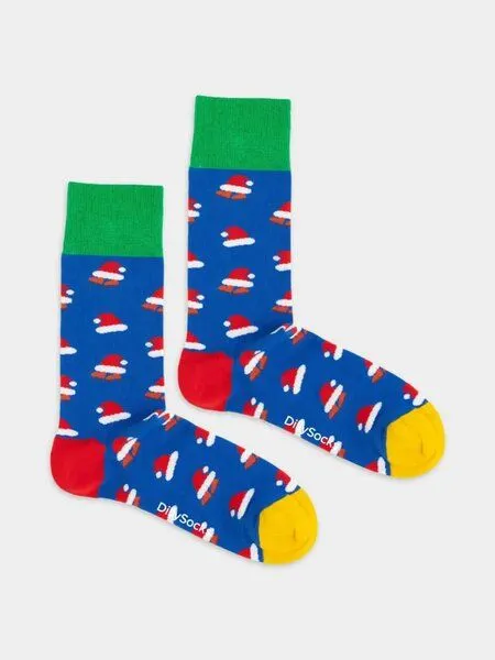 DillySocks DillySocks Socken Ho Ho Hats aus Biobaumwoll-Mix, Mehrfarbig, – Produktbild 1 von 4