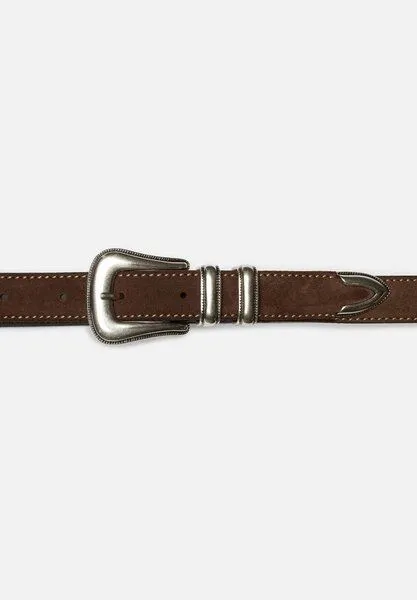 Nudie Jeans Nudie Jeans Unisex Gürtel - Western Silver Belt - aus Leder, Braun, – Produktbild 1 von 4