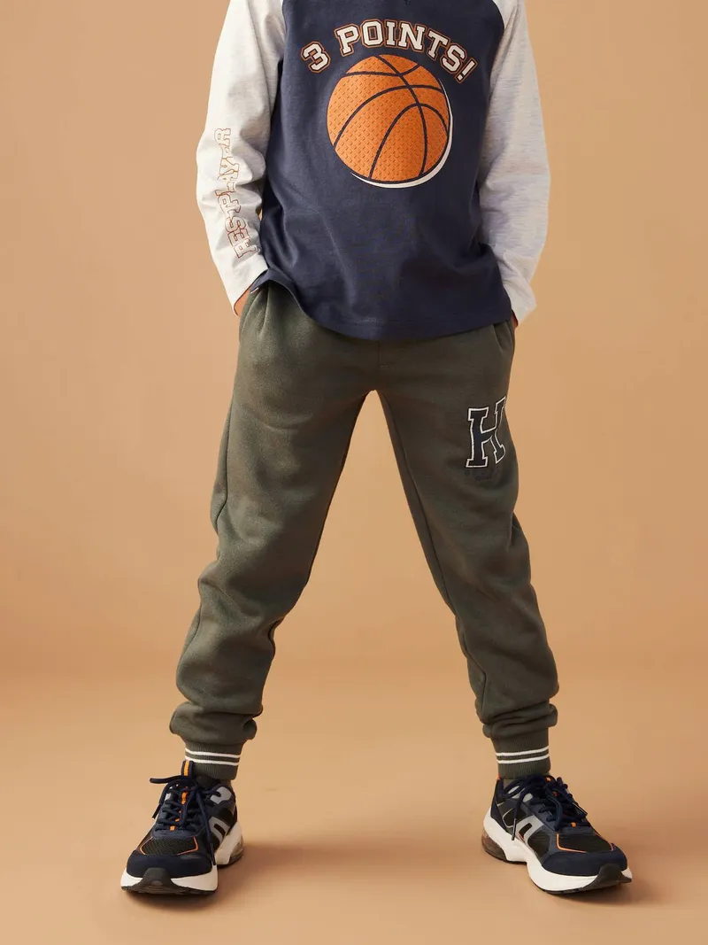 Vertbaudet Jungen Joggpants, Moosgrün, – Produktbild 1 von 4