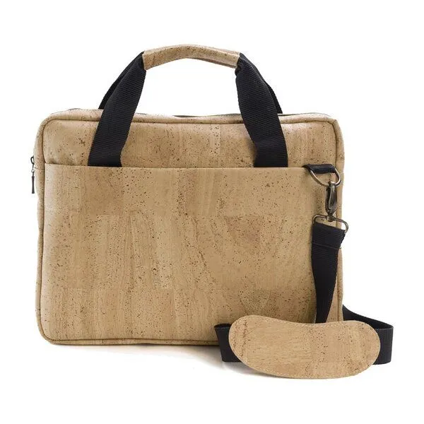 Kork-Deko Kork-Deko Schultertasche aus Kork-Stoff, Hellbraun, – Produktbild 5 von 8