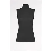 CASAGiN CASAGiN Ärmelloser Rollkragenpullover aus TENCEL und Kaschmir, Schwarz, – Produktbild 1 von 1