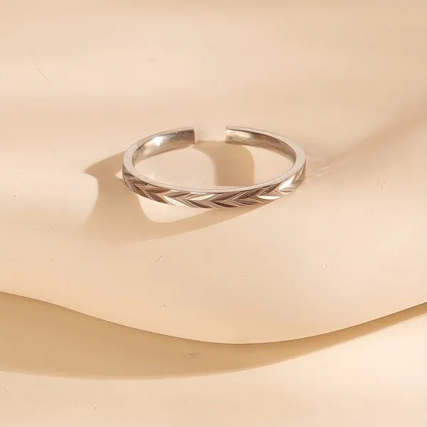 ELEKTROPULLI Größenverstellbarer Boho Ring ca. Ø 17 - 19mm von Elektropulli, Silber, – Produktbild 8 von 8