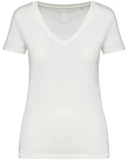YTWOO YTWOO Damen Tshirt mit V-Ausschnitt aus 100% Bio-Baumwolle – Produktbild 1 von 1