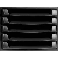 Exacompta Schubladenbox The Box "ECOBlack", DIN A4+, 5 Schubladen offen, schwarz – Produktbild 1 von 1
