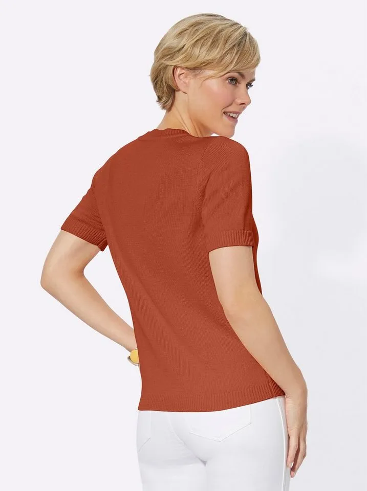 Witt Witt Strickpullover Pullover Kurzarm Jersey, Orange|rot, – Produktbild 2 von 3