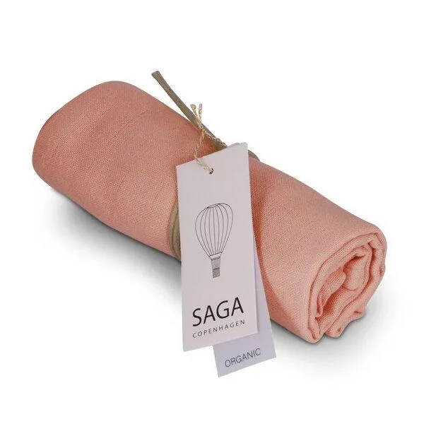 Saga Copenhagen Saga Copenhagen Windeltuch aus Bio Baumwolle Musselin 70×70 cm, Blush, – Produktbild 1 von 4