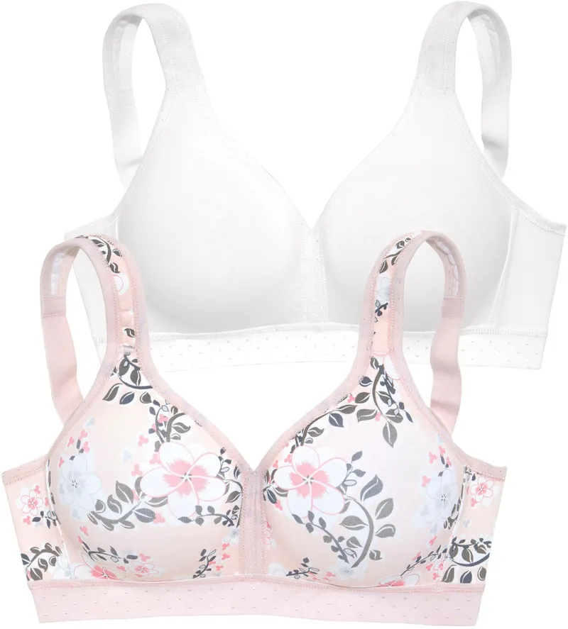 petite fleur by Lascana Entlastungs-BH, Rosé-bedruckt+weiß, – Produktbild 3 von 3