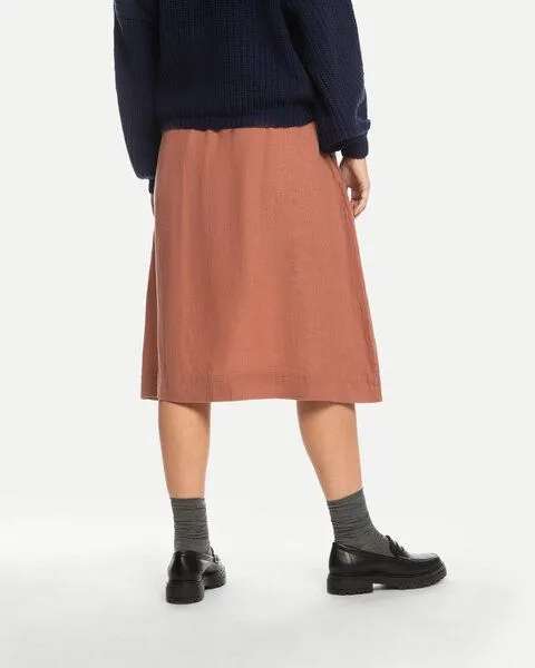 MATONA Matona Rock | Midi Skirt | aus Leinen, Rosy brown, – Produktbild 2 von 3