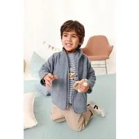 People Wear Organic People Wear Organic Fleece Jacke, blau mélange, Bio-Baumwolle – Produktbild 1 von 1