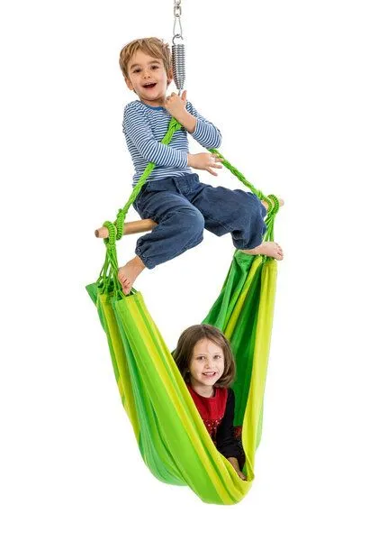 HängemattenGlück HängemattenGlück Anjo, Hängesitz für Kinder aus Bio-Baumwolle, Lindgrün, – Produktbild 5 von 6