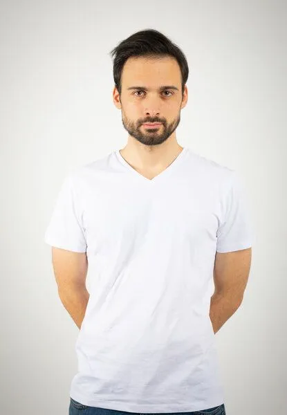 TORLAND TORLAND Herren T-Shirt mit V- Ausschnitt PRESENTER, Weiß, – Produktbild 1 von 4