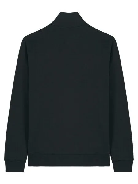 YTWOO YTWOO Basic Unisex Quater-Zip-Sweatshirt Nachhaltig, Schwarz, – Produktbild 4 von 4